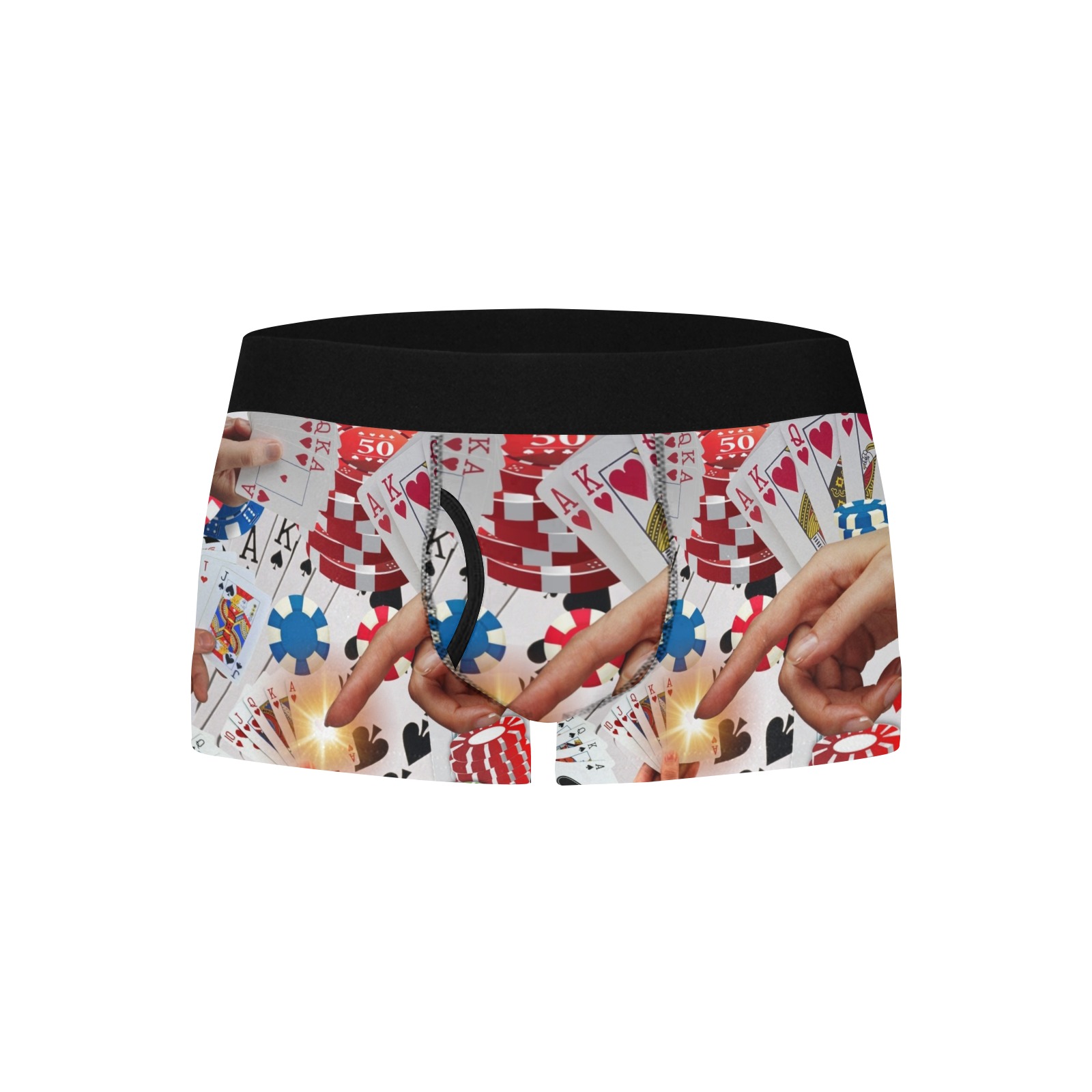 POKER NIGHT TOO Men's Boxer Briefs with Fly (Model L49)