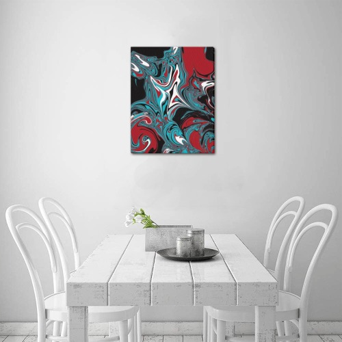 Dark Wave of Colors Upgraded Canvas Print 11"x14"