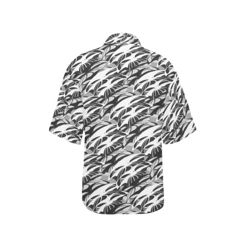 Alien Troops Pattern All Over Print Hawaiian Shirt for Women (Model T58)