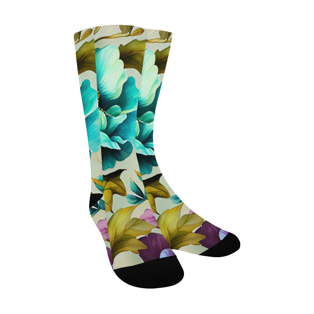 flowers botanic art (3) socks Men's Custom Socks