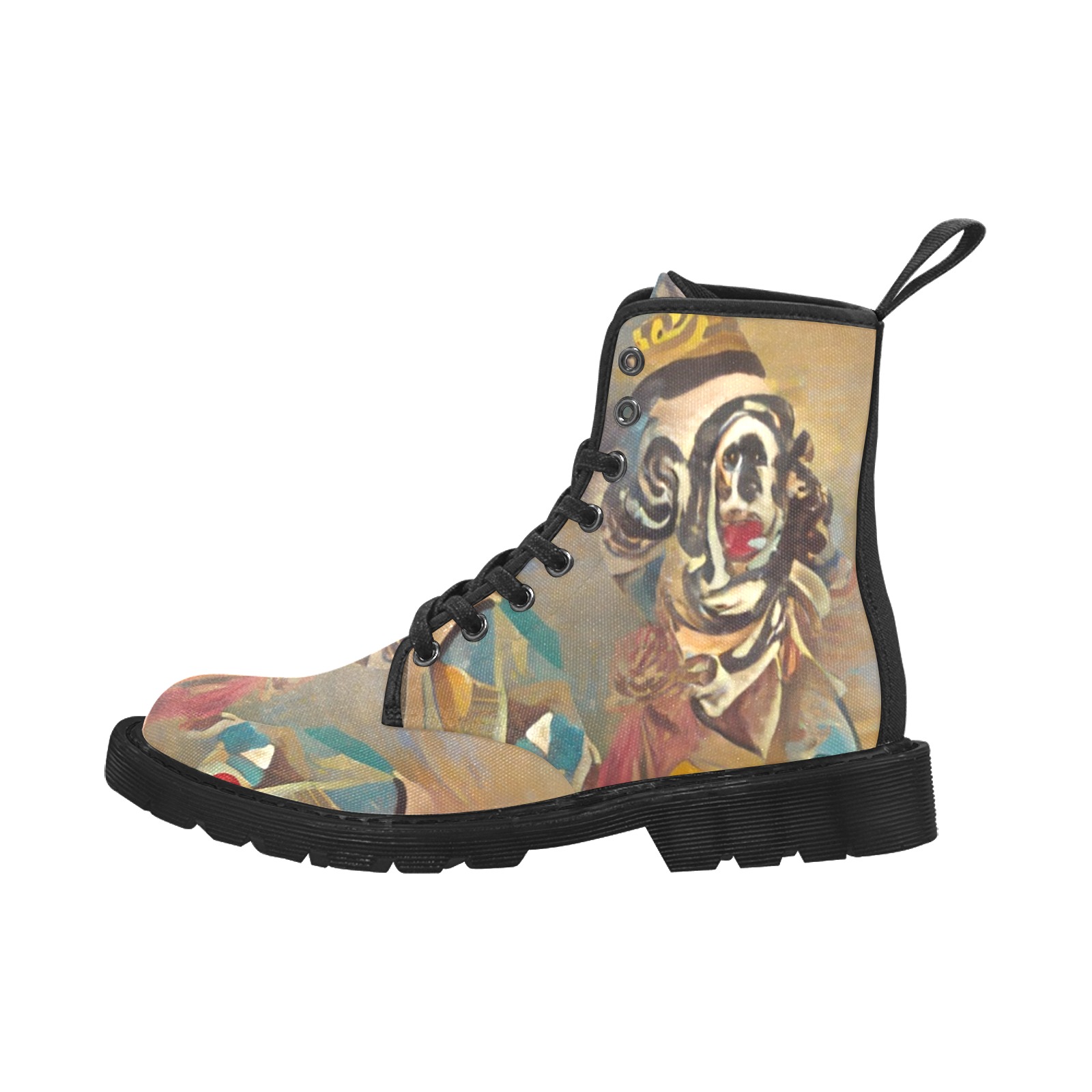 Clown_TradingCard Martin Boots for Women (Black) (Model 1203H)