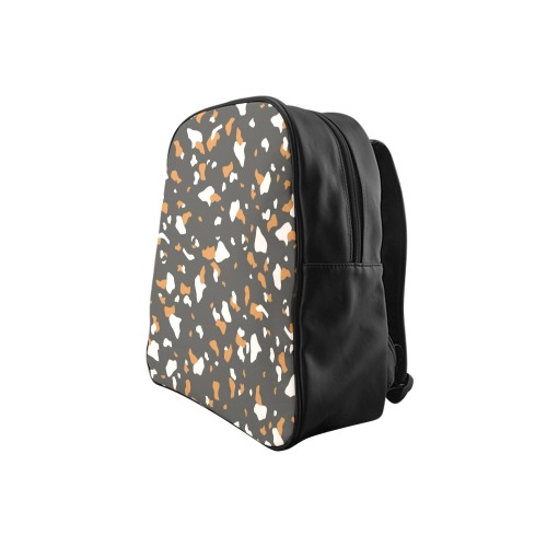 Dark modern terrazzo PDP School Backpack (Model 1601)(Small)