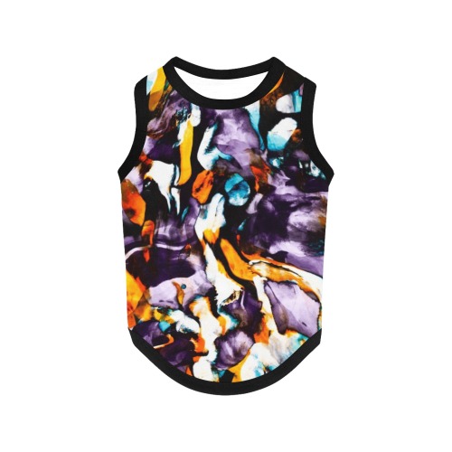 Colorful dark brushes abstract All Over Print Pet Tank Top