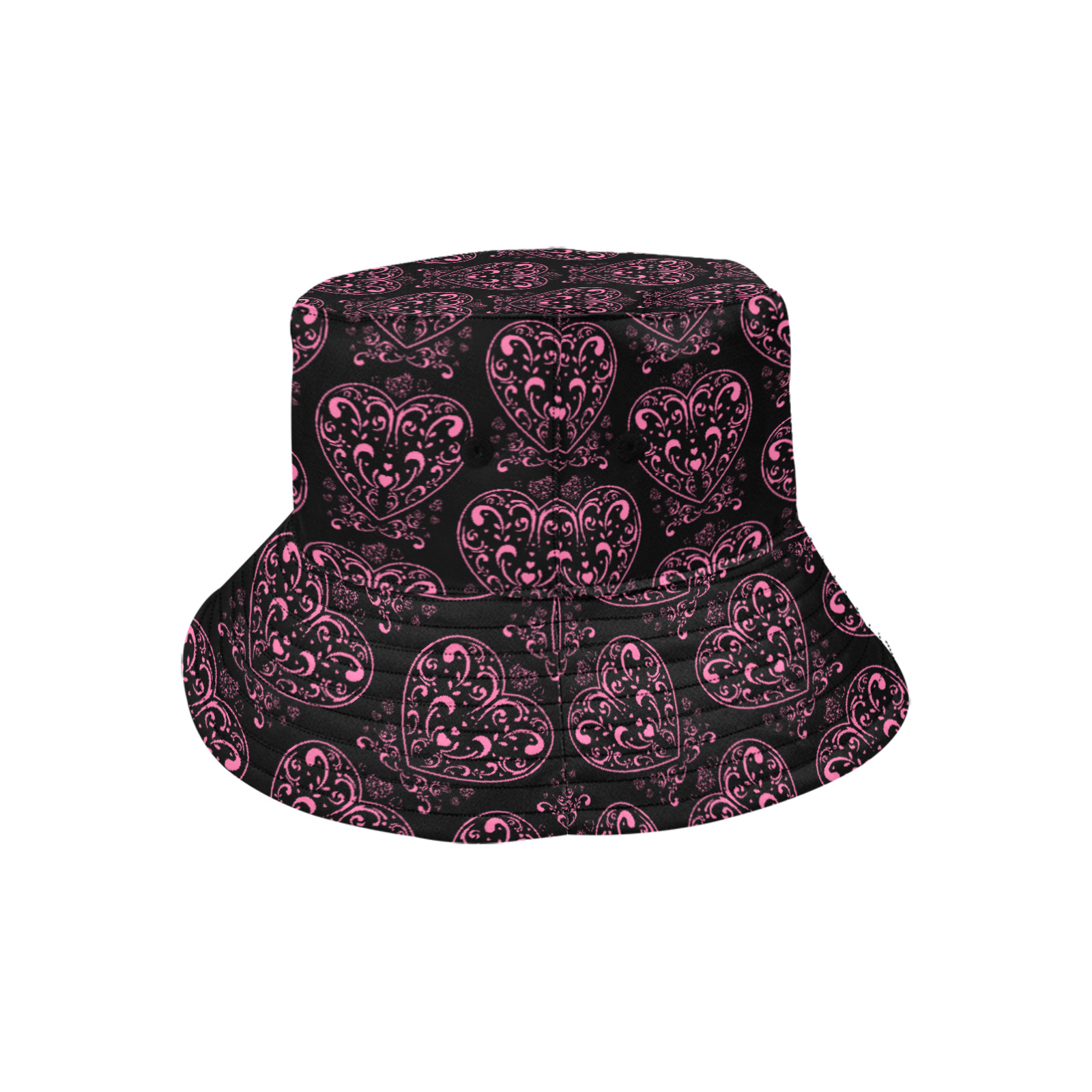 Ornamental Valentine's Day Heart Unisex Summer Bucket Hat