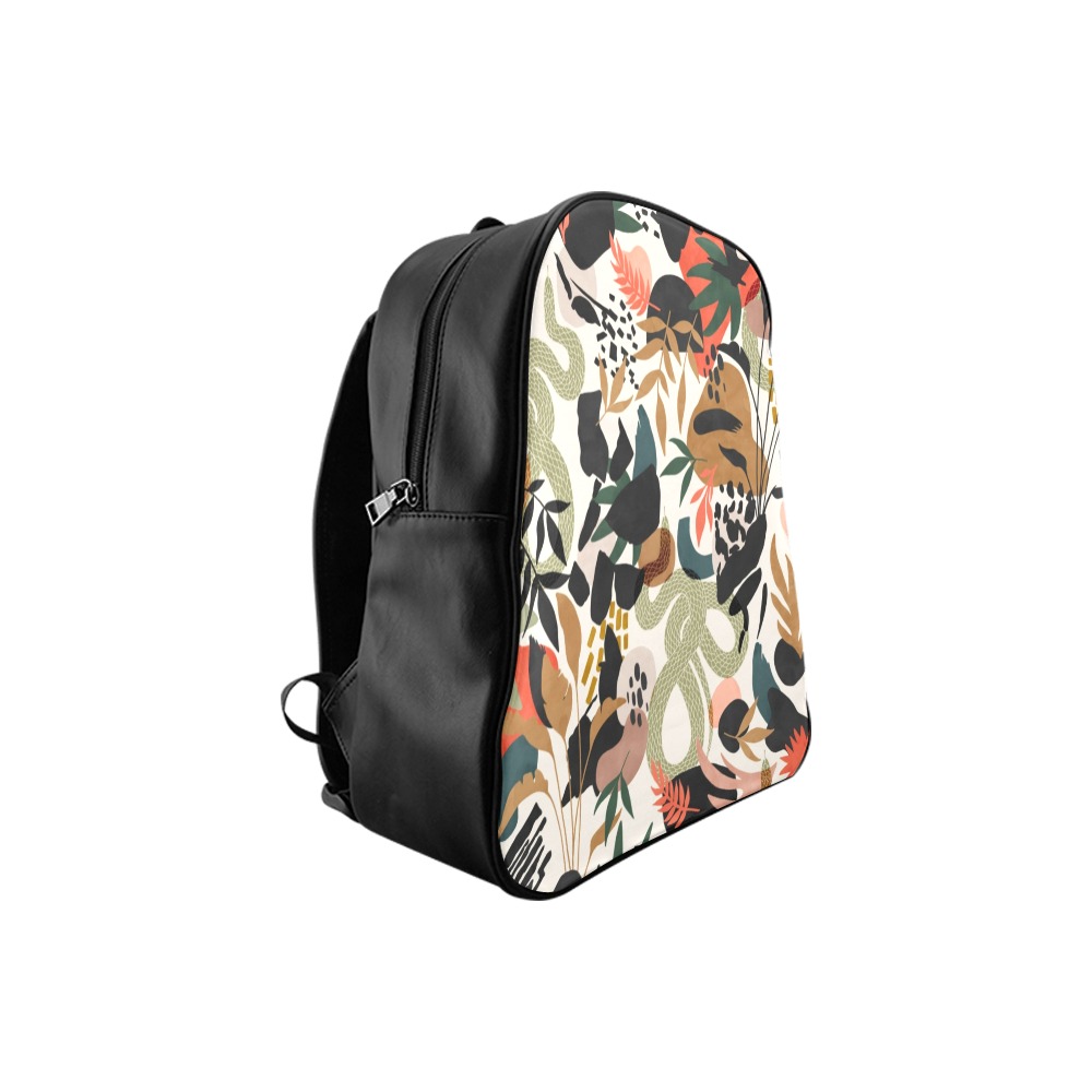 Abstract snakes shapes nature 63 School Backpack (Model 1601)(Small)