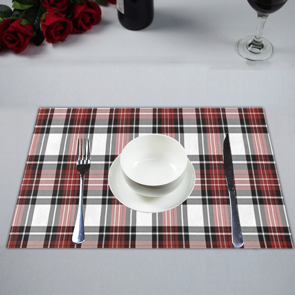 Red Black Plaid Placemat 14’’ x 19’’ (Set of 2)