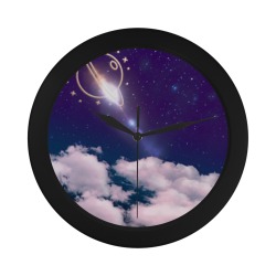 Galaxy clock Circular Plastic Wall clock