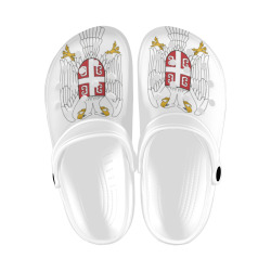 Serbian Eagle Custom Print Foam Clogs for Adults