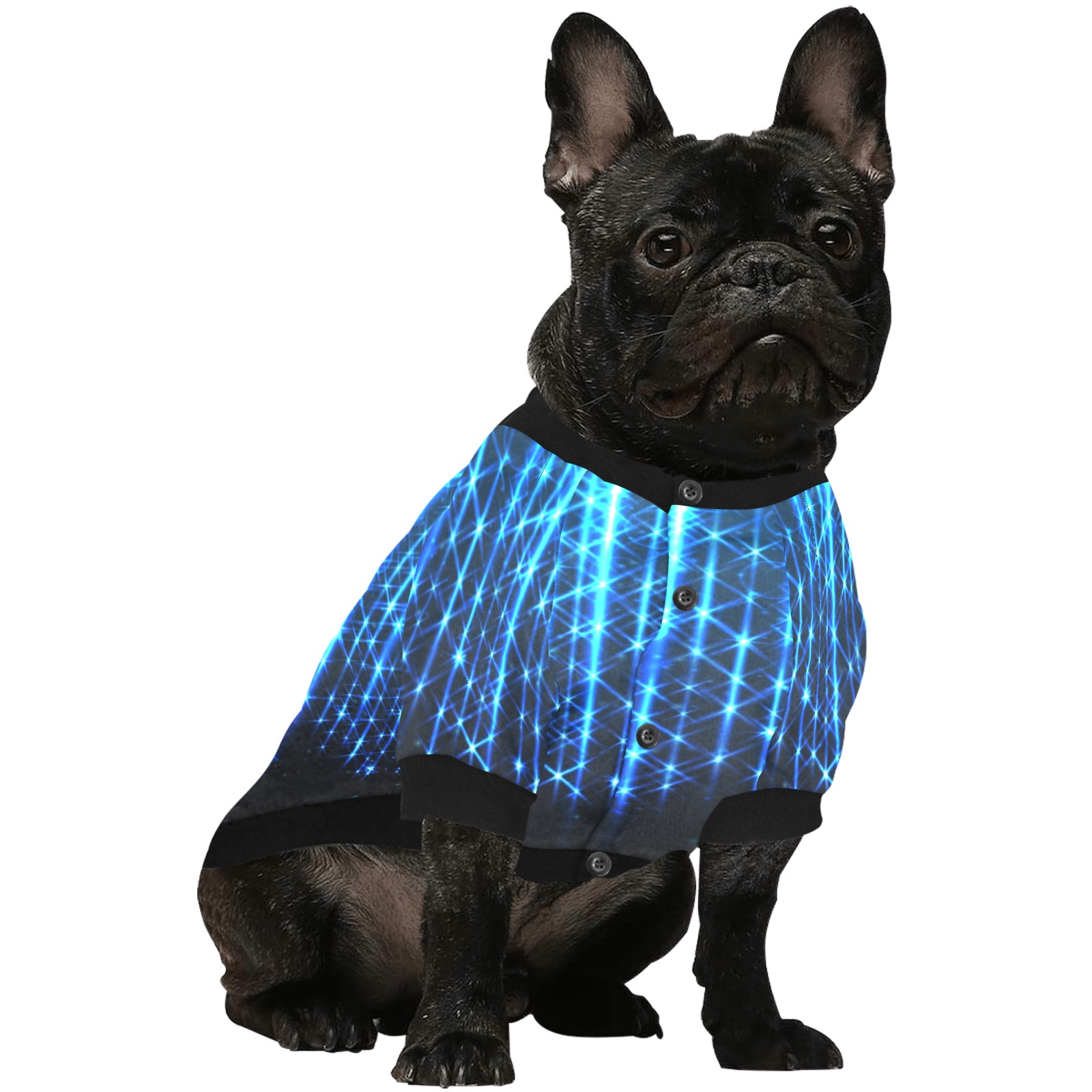 Celebratory background with bright neon stripes of light for christmas design_713731378.jpg Pet Dog Round Neck Shirt