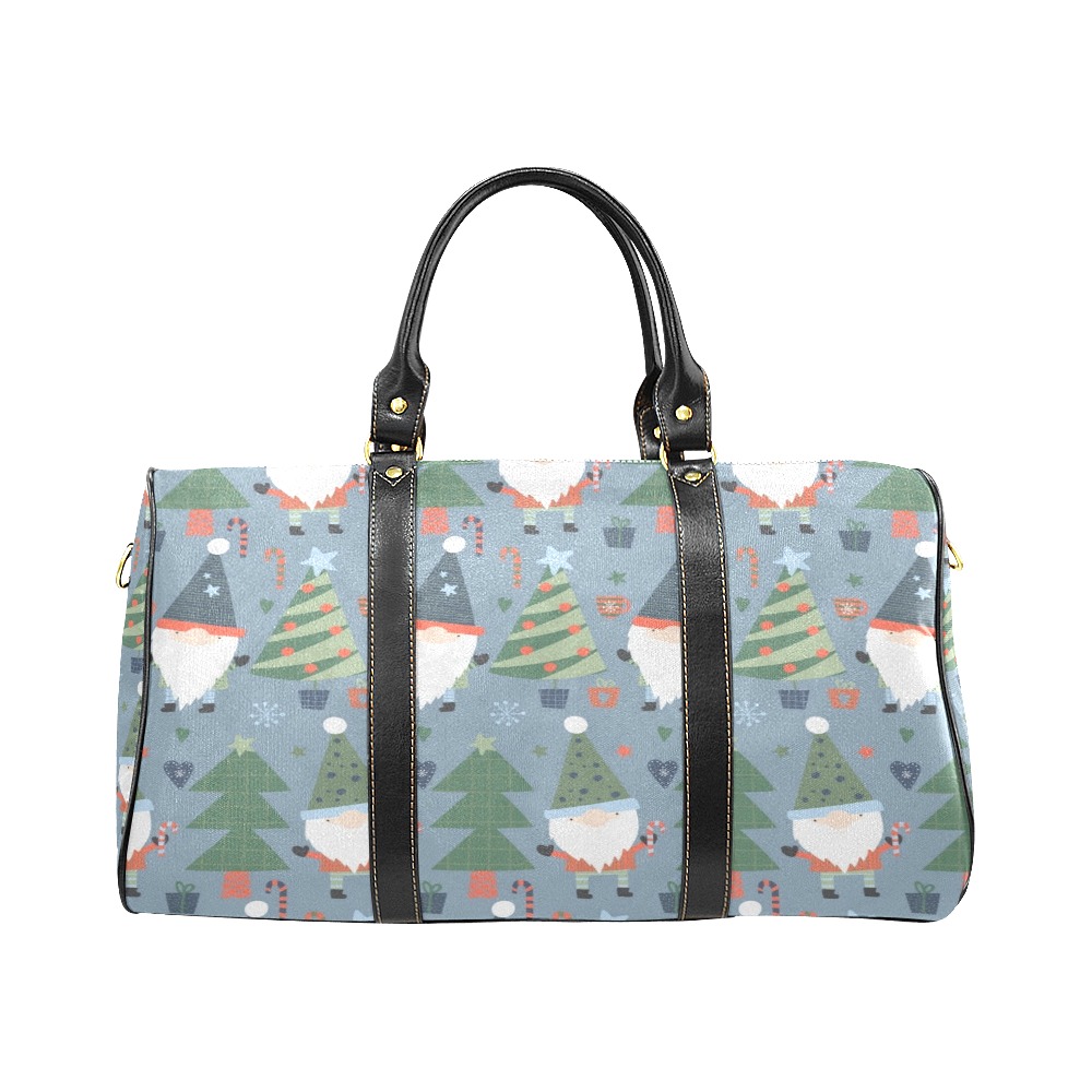 Adorable Christmas Gnomes and Trees New Waterproof Travel Bag/Large (Model 1639)