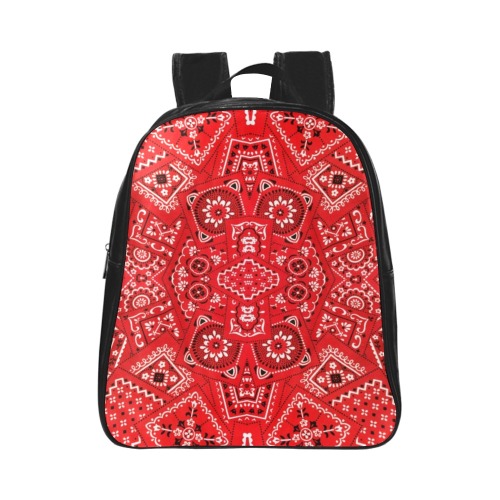 Bandana Squares Pattern School Backpack (Model 1601)(Small)