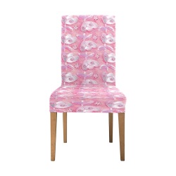 Soft in pink Removable Dining Chair Cover