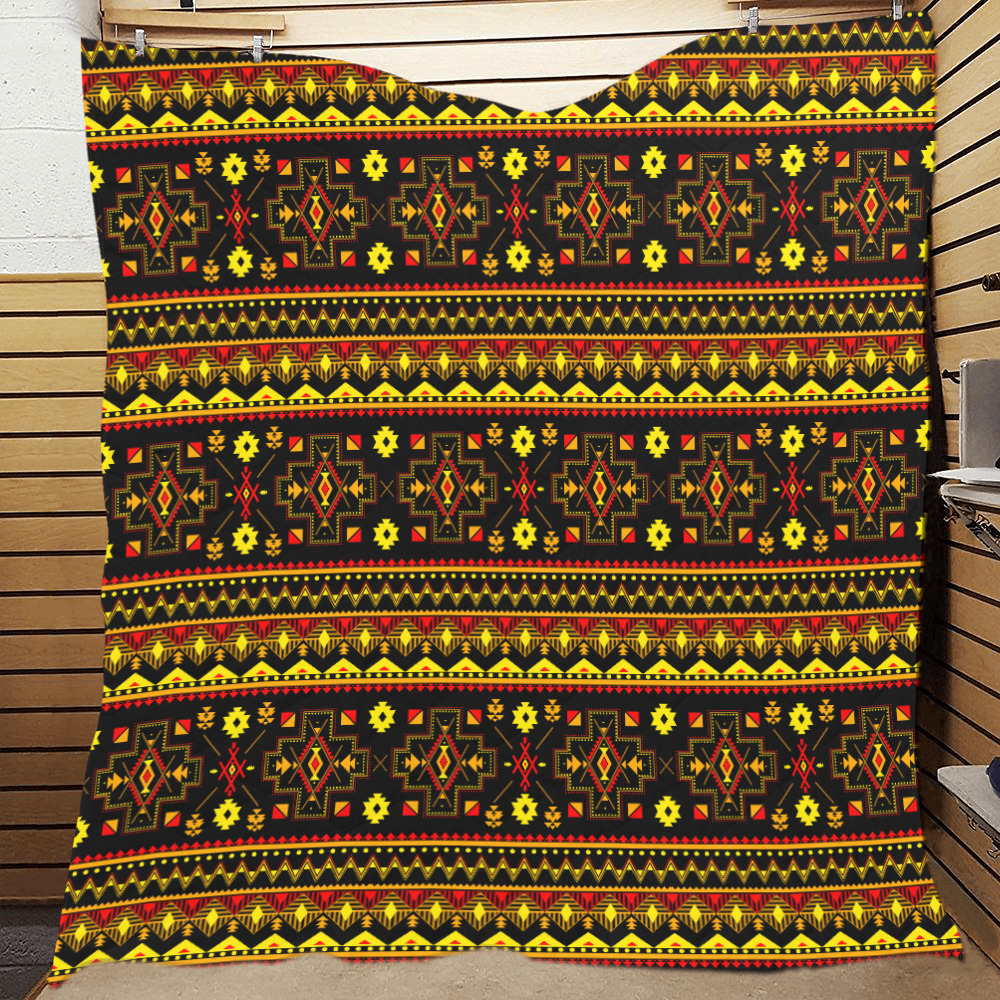 Aboriginal Ethnic Tribal Pattern Quilt 70"x80"