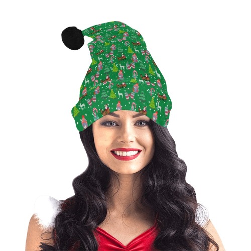 christmas design with green Santa Hat