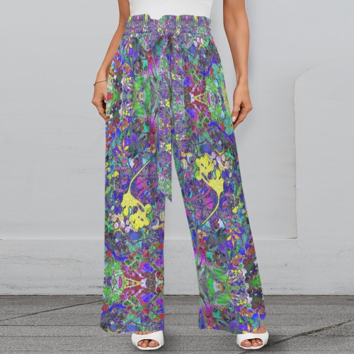 vibrant vintage floral abstract in rainbow colors