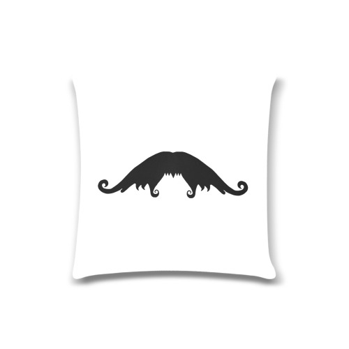 Fancy Black Mustache Custom Zippered Pillow Case 16"x16"(Twin Sides)