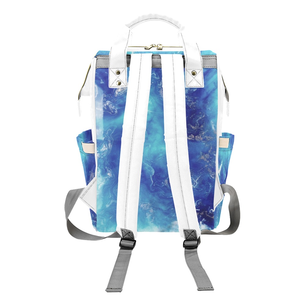 Encre Bleu Photo Multi-Function Diaper Backpack/Diaper Bag (Model 1688)