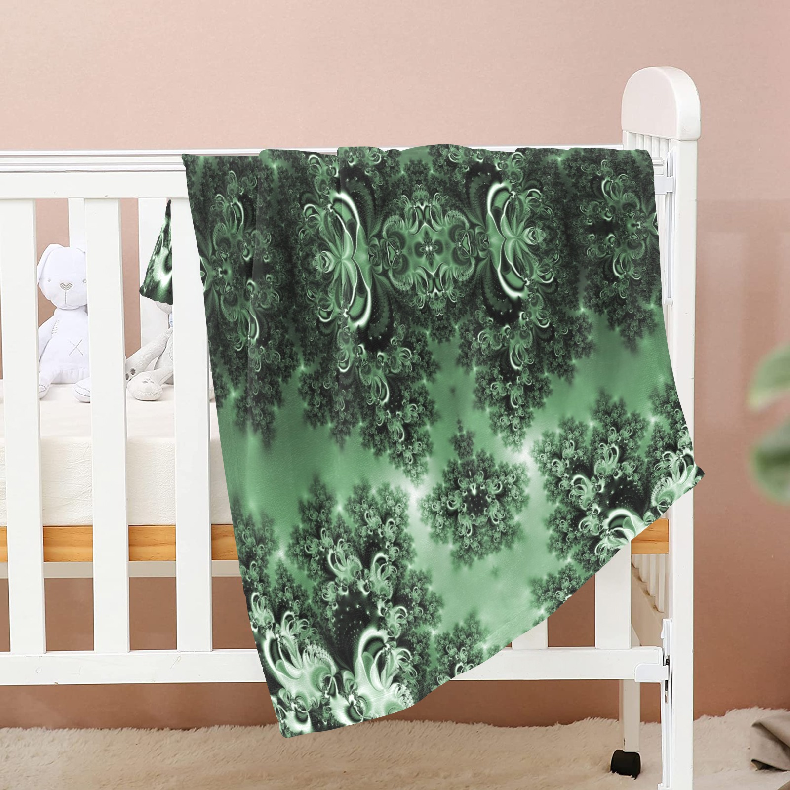 Deep in the Forest Frost Fractal Baby Blanket 40"x50"