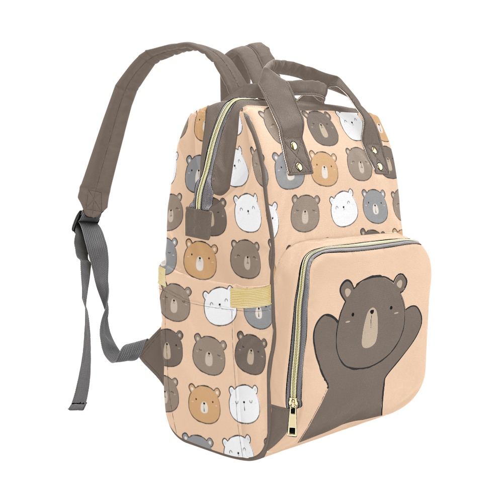 Hello Bears Diaper Bag Multi-Function Diaper Backpack/Diaper Bag (Model 1688)