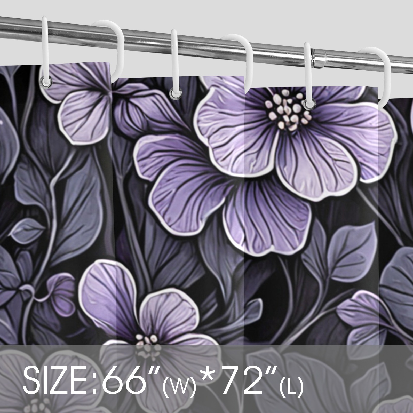 Fabulous Florals 36 Shower Curtain 66"x72"