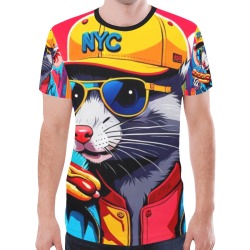 HOT DOG EATING NYC RAT 3 New All Over Print T-shirt for Men (Model T45)