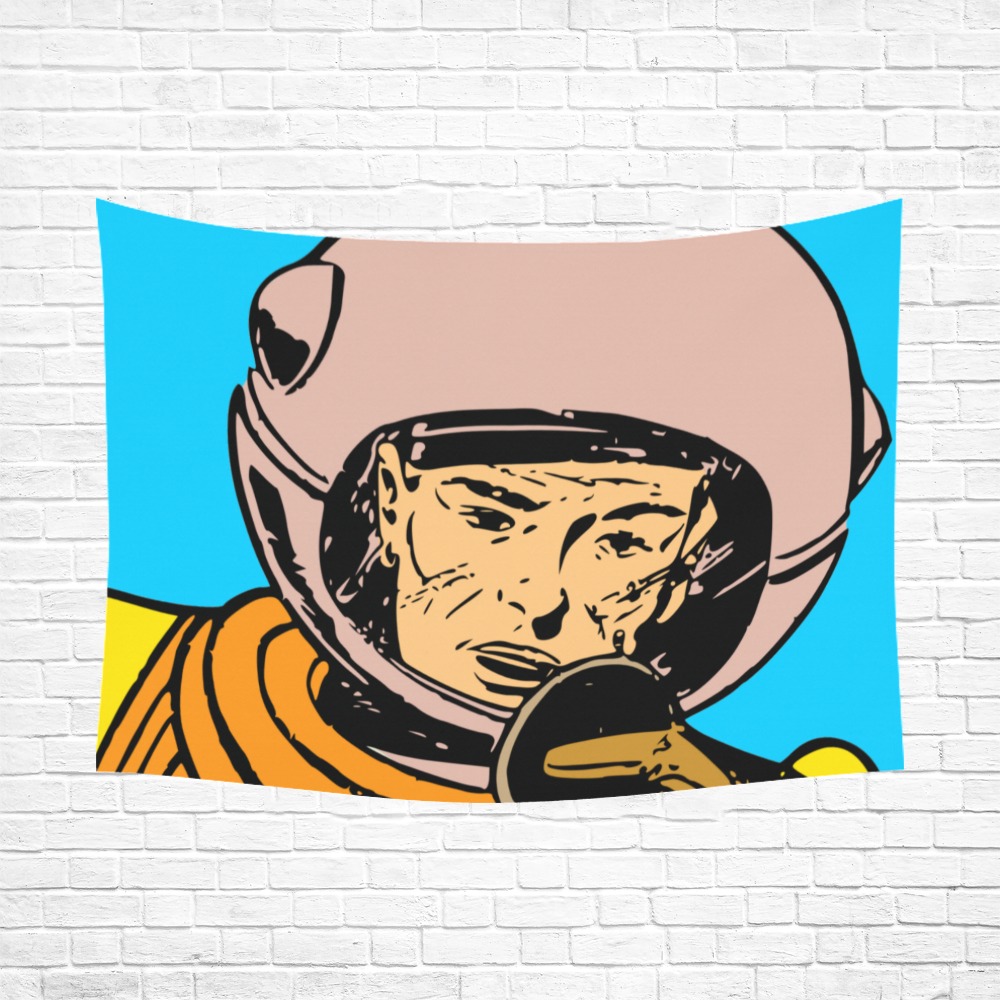 astronaut Polyester Peach Skin Wall Tapestry 80"x 60"