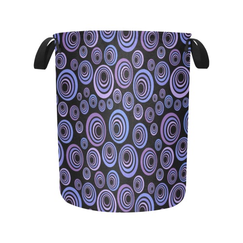 Retro Psychedelic Pretty Purple Pattern Laundry Bag (Large)