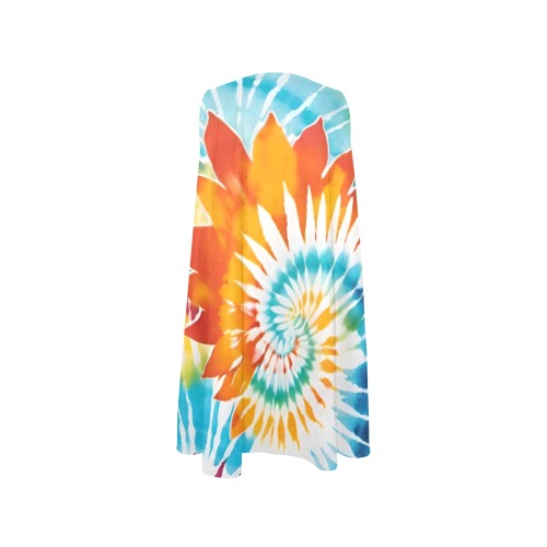 Hippy Tie Dye Sleeveless A-Line Pocket Dress (Model D57)