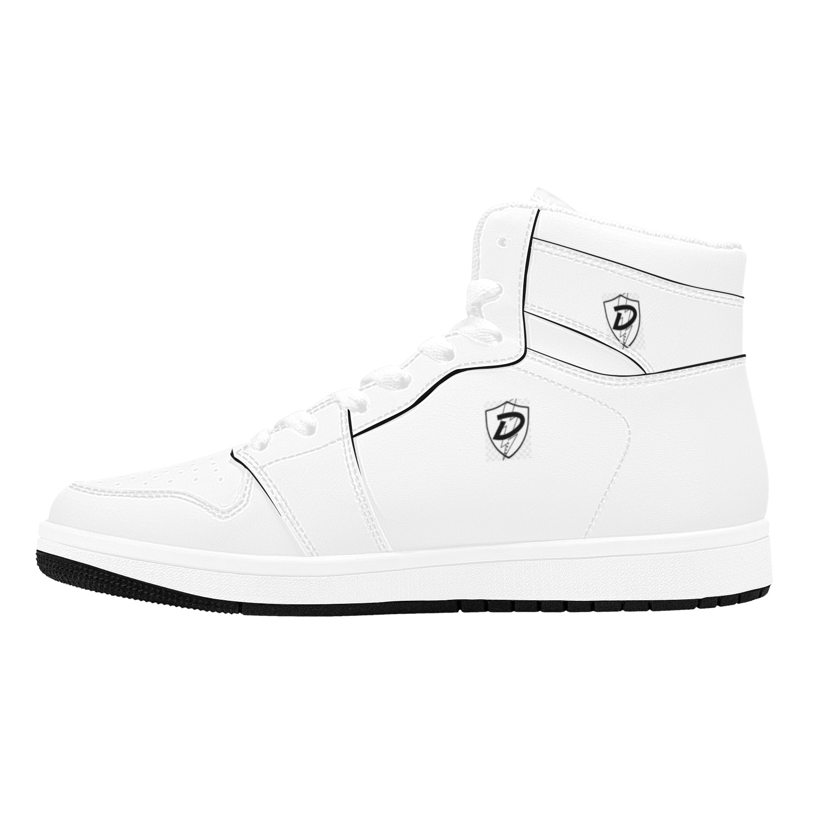 DIONIO -  Classic Snow Fall Edition Basketball (All-White) Unisex High Top Sneakers (Model 20042)