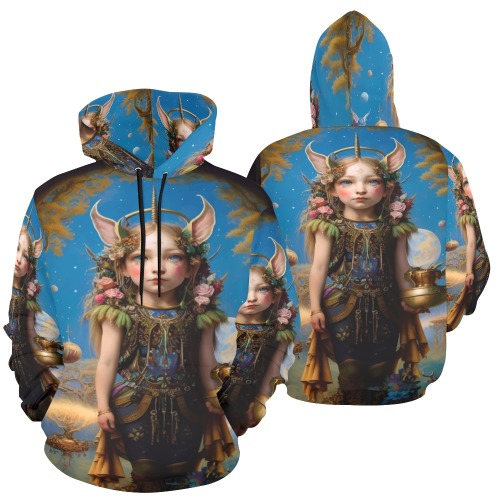 menina duende_vectorized All Over Print Hoodie for Men (USA Size) (Model H13)