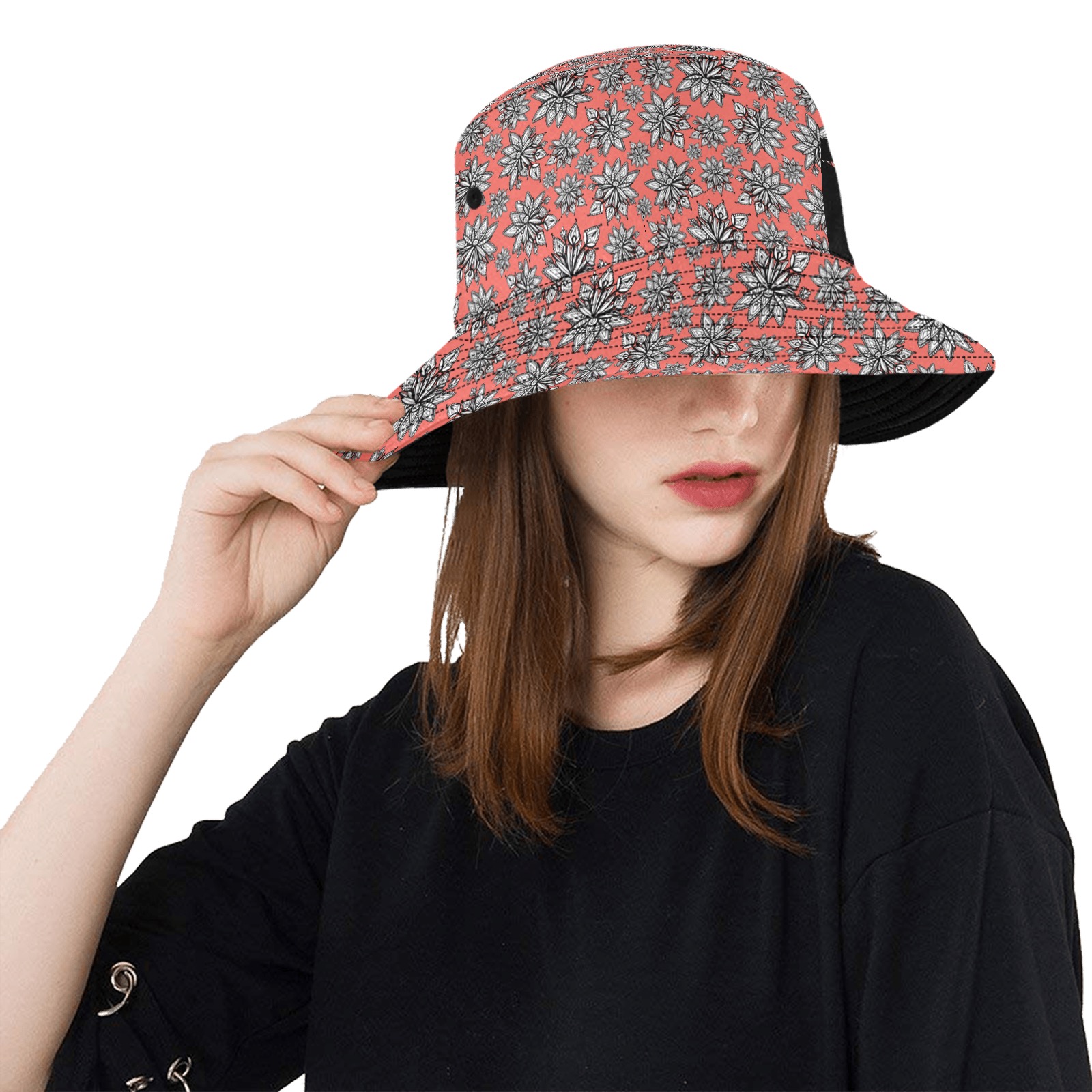 Creekside Floret - coral Unisex Summer Bucket Hat