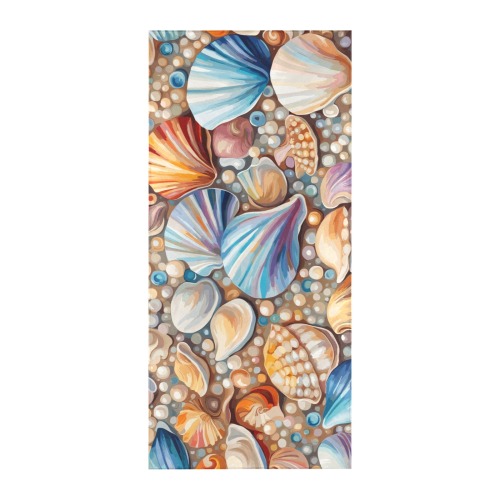 Fantastic pattern of shells, conches, pearls art. Beach Towel 32"x 71"