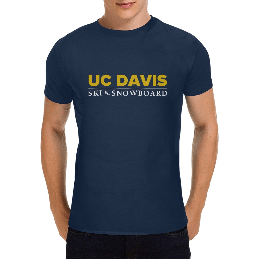 UC Davis Ski Snowboard T-Shirt Men's T-Shirt in USA Size (Front Printing Only)