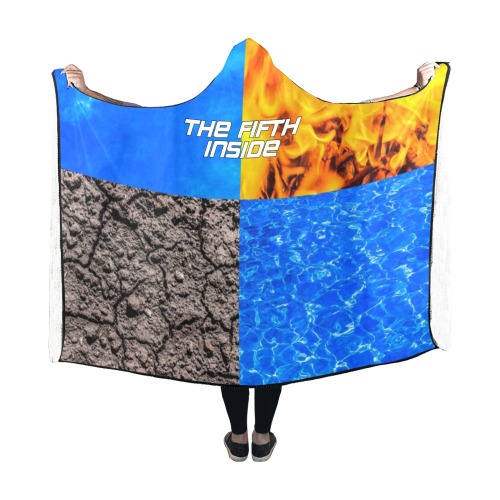 Four Elements Water Fire Earth Air Hooded Blanket 60''x50''
