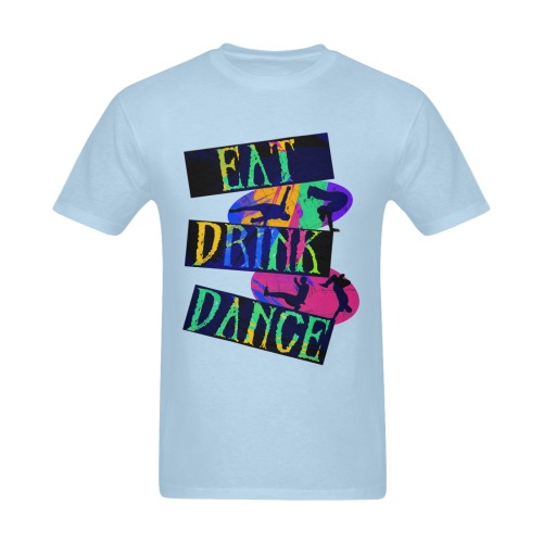 Eat Drink Dance Breakdance Blue Sunny Men's T- shirt (Model T06)
