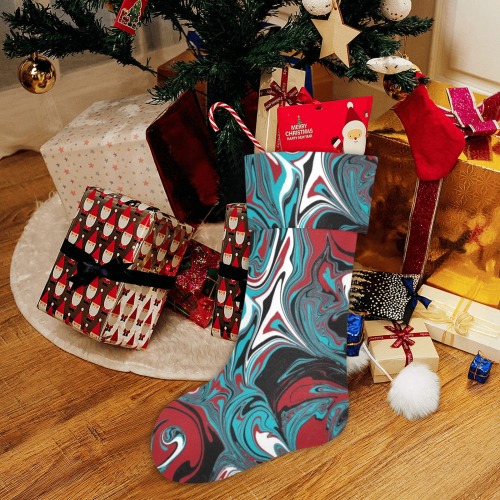 Dark Wave of Colors Christmas Stocking