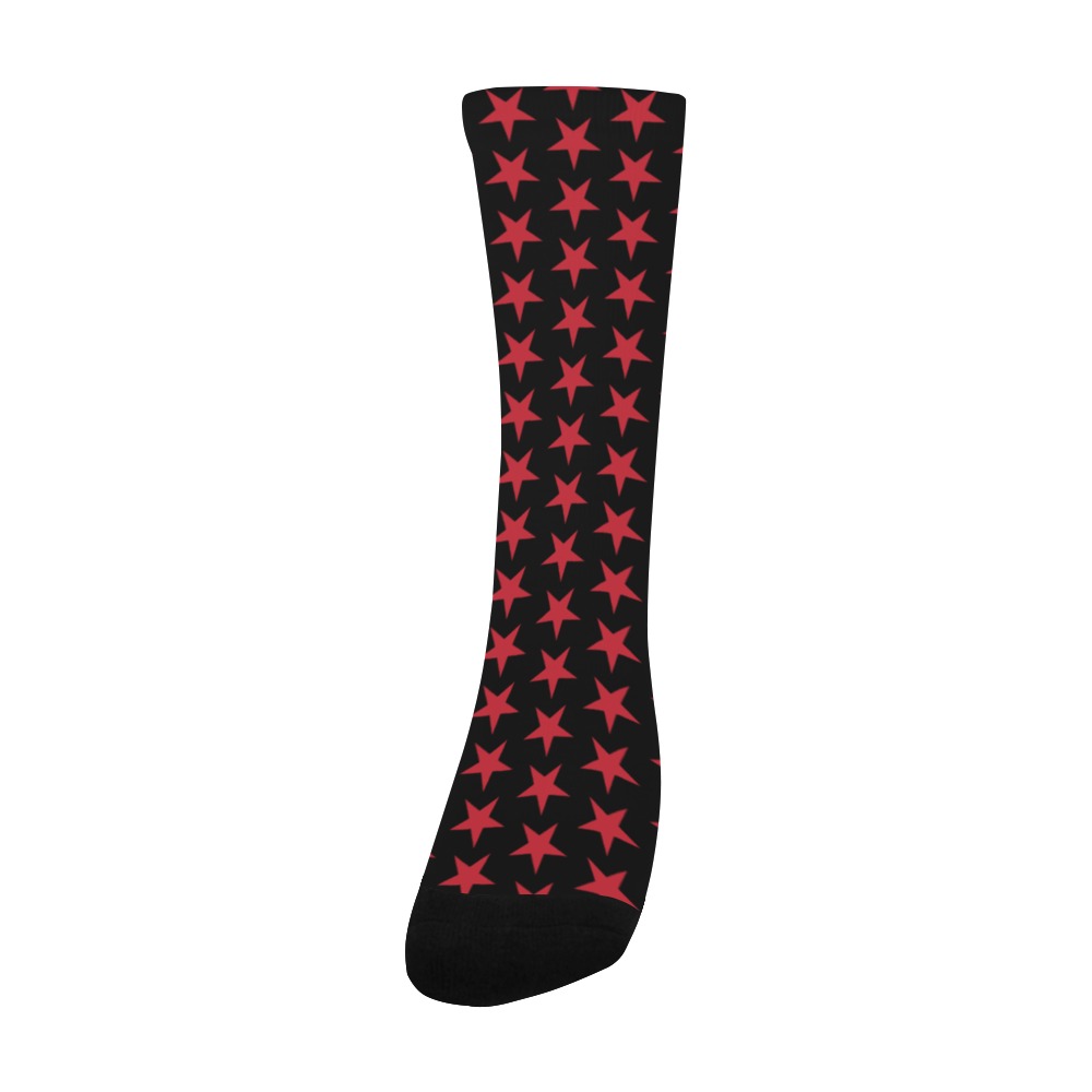 Star Red bk Men's Custom Socks