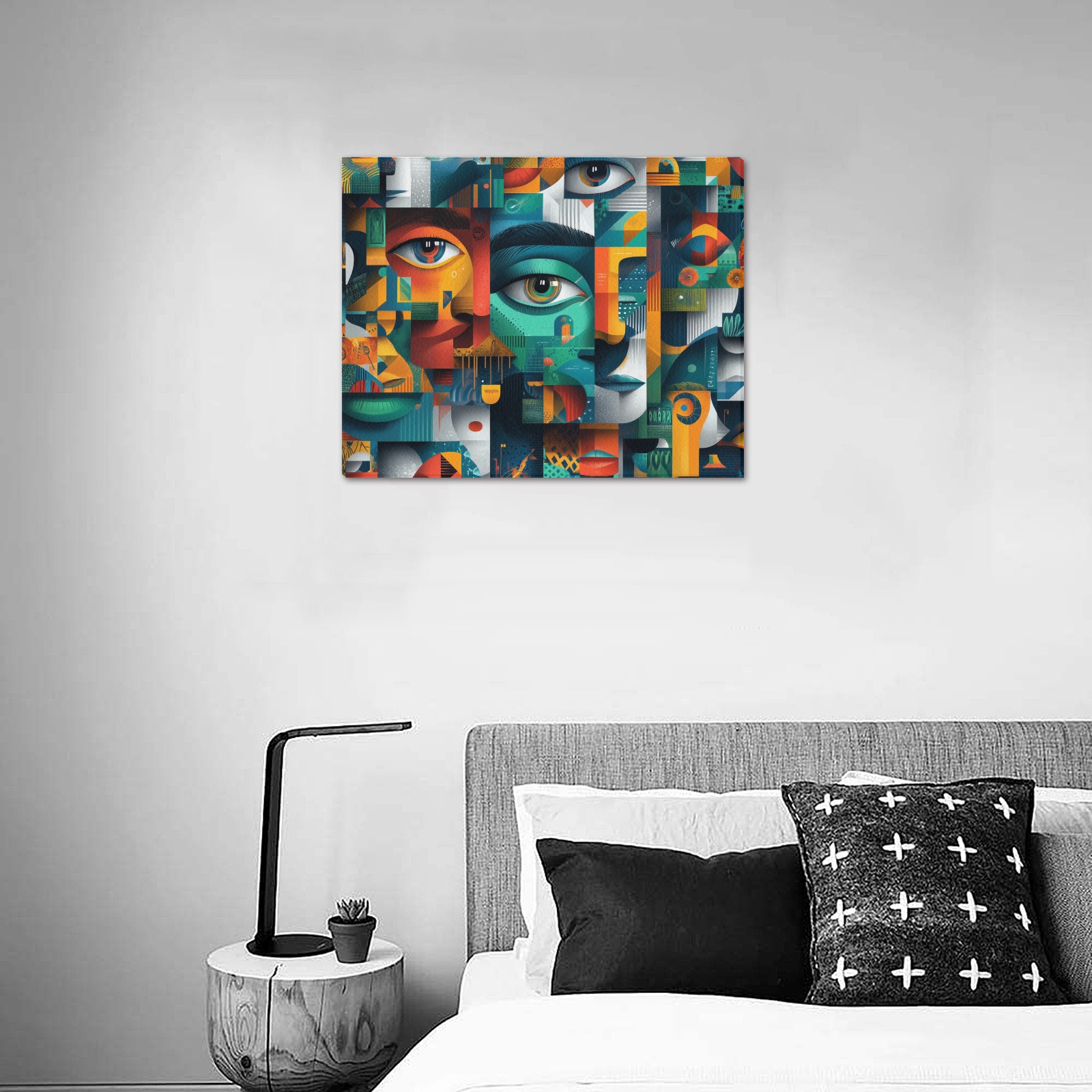 Cubist Frequency Upgraded Canvas Print 20"x16"