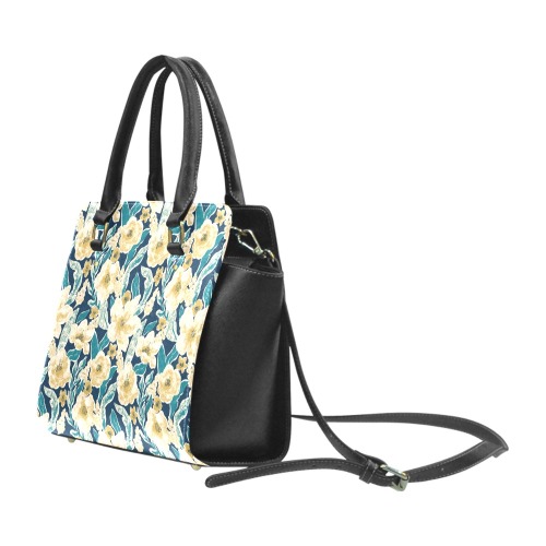 Painted Flowers Classic Shoulder Handbag (Model 1653)