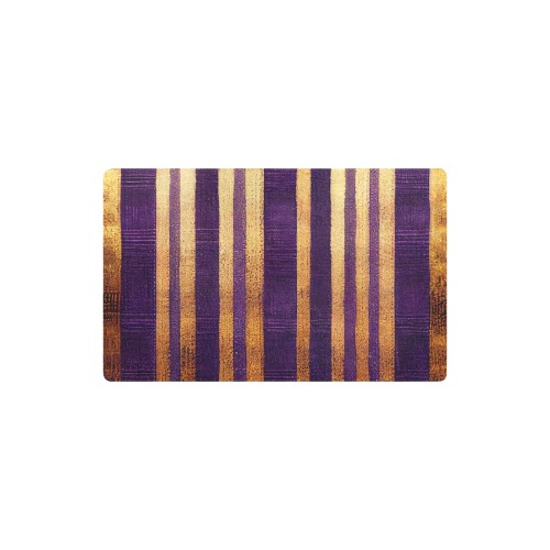 violet and gold striped pattern Kitchen Mat 32"x20"