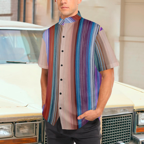 Altered Colours 1537 Men's Stand-Up Collar Short Sleeve Shirt