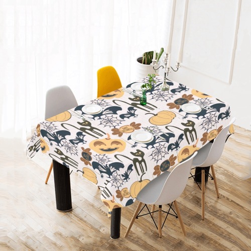 Unique halloween pattern Cotton Linen Tablecloth 52"x 70"