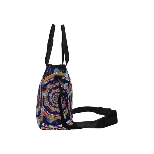 POWER SPIRAL universe planet orbit Insulated Tote Bag with Shoulder Strap (Model 1724)