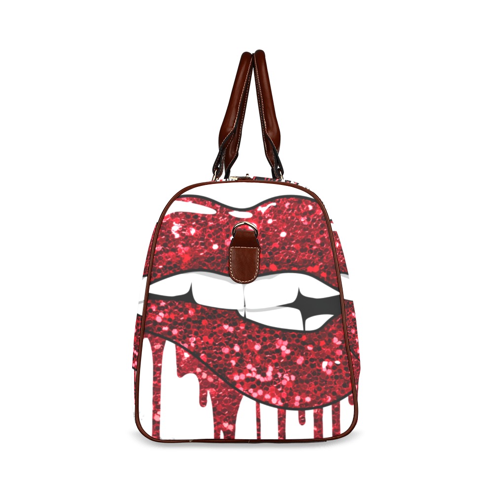 Dripping Lips Bag Travel Bag Waterproof Travel Bag/Large (Model 1639)