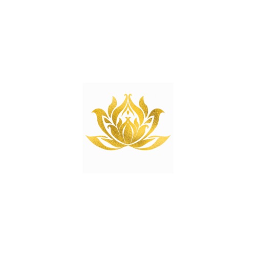 Gold Foil Lotus Flower Personalized Temporary Tattoo (15 Pieces)