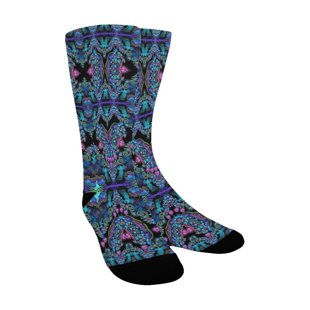 sweet nature-black 1 Women's Custom Socks