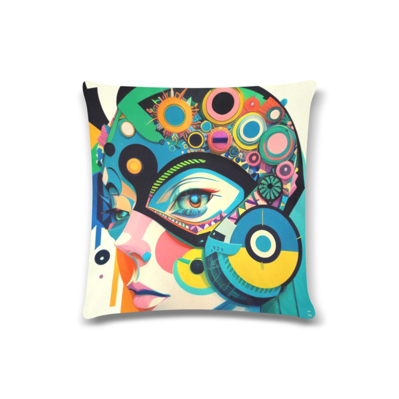 Abstract Home Deco Custom Zippered Pillow Case 16"x16"(Twin Sides)