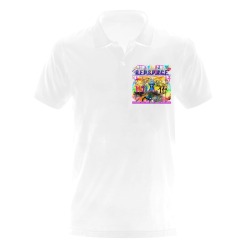 JNV REPSPACE COLORFUL White Polo Shirt  (8) Men's Polo Shirt (Model T24)