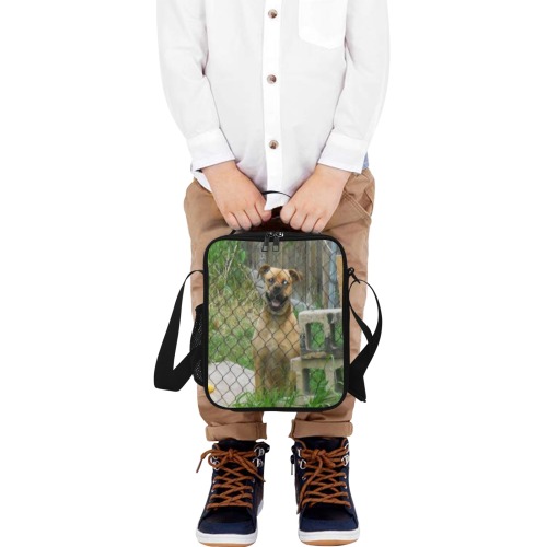 A Smiling Dog Crossbody Lunch Bag for Kids (Model 1722)