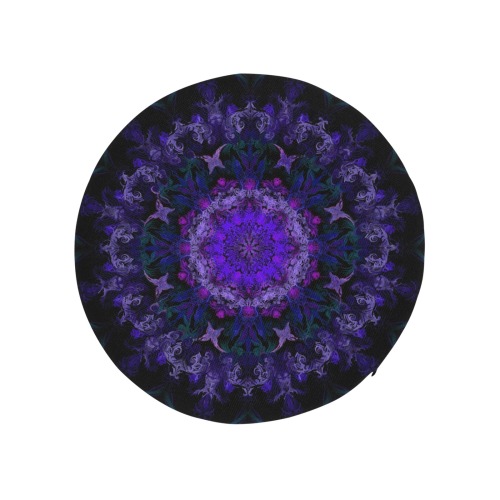 mandala light purple Round Seat Cushion